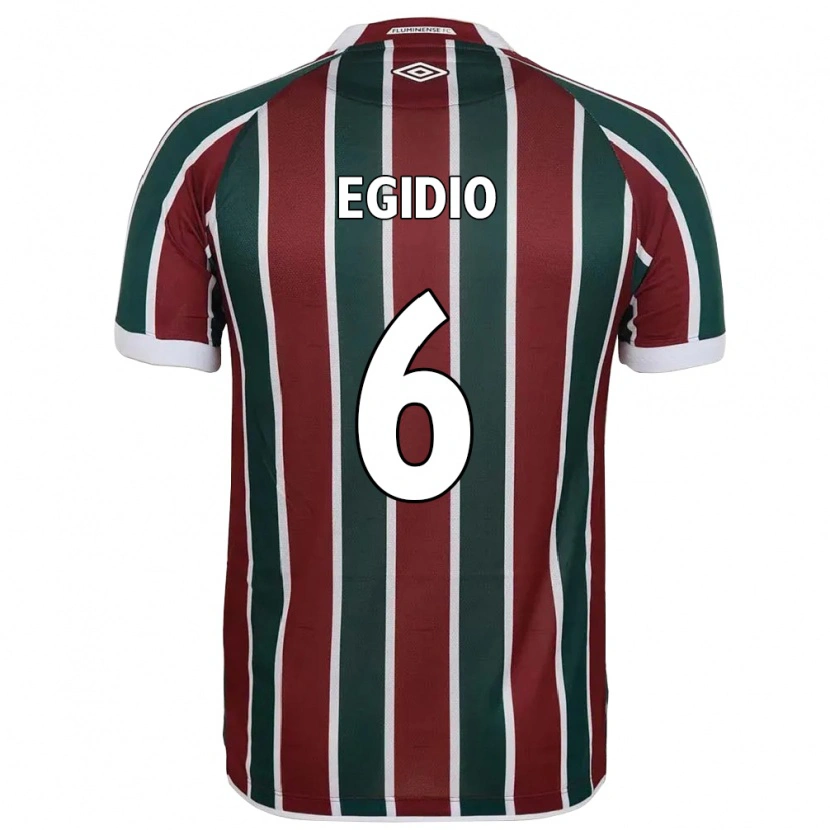 Danxen Uomo Maglia Egidio #6 Verde Borgogna Bianco Kit Gara Home 2025/26 Maglietta