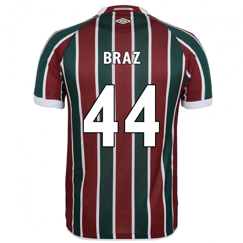 Danxen Uomo Maglia David Braz #44 Verde Borgogna Bianco Kit Gara Home 2025/26 Maglietta