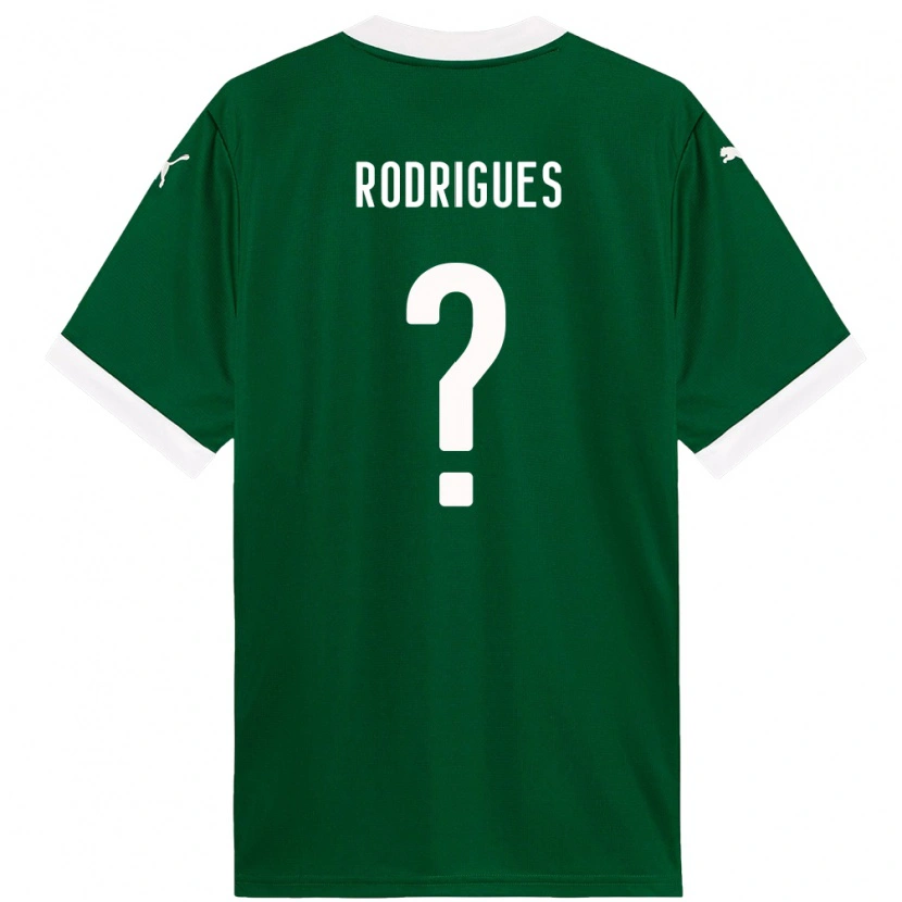 Danxen Uomo Maglia César Rodrigues #0 Verde Bianco Kit Gara Home 2025/26 Maglietta