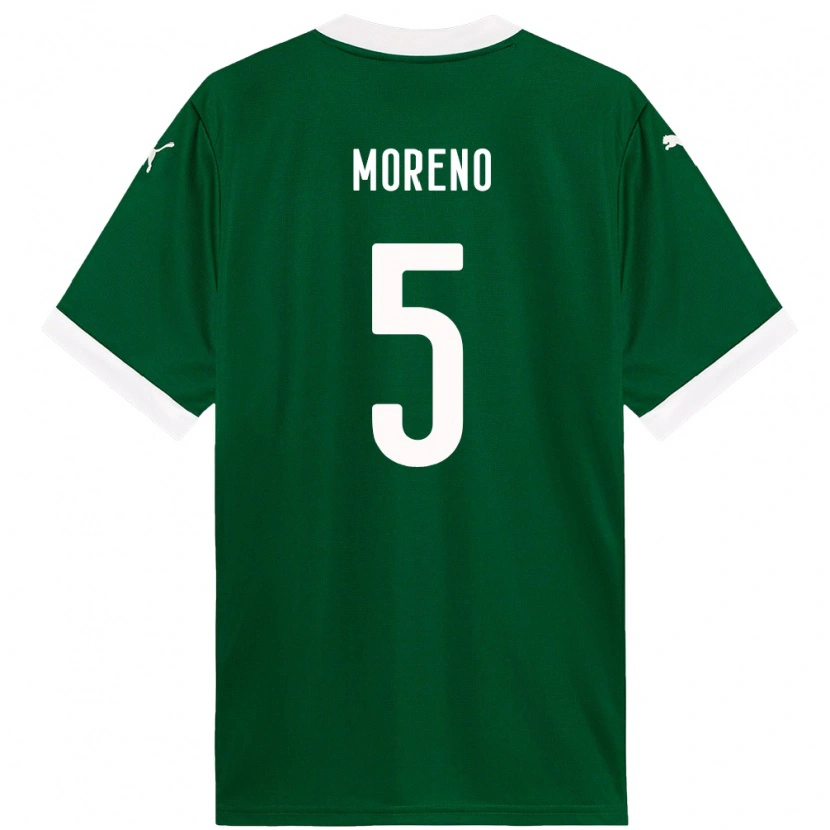 Danxen Uomo Maglia Aníbal Moreno #5 Verde Bianco Kit Gara Home 2025/26 Maglietta