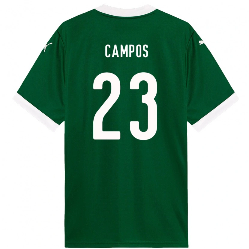 Danxen Uomo Maglia Victor Campos #23 Verde Bianco Kit Gara Home 2025/26 Maglietta