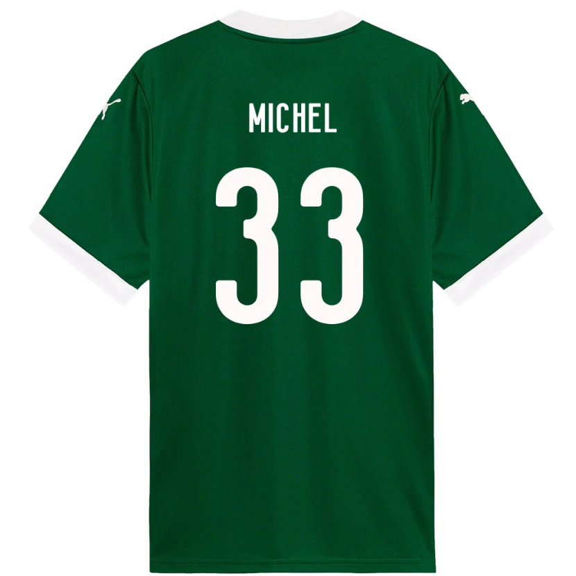 Danxen Uomo Maglia Michel #33 Verde Bianco Kit Gara Home 2025/26 Maglietta