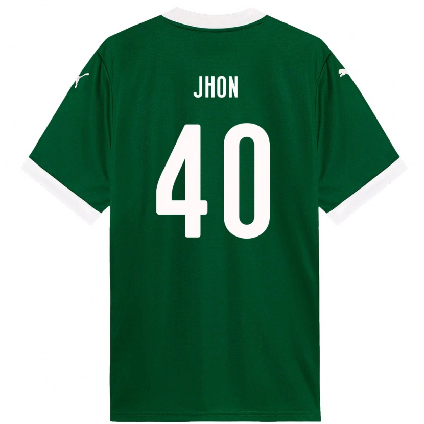 Danxen Uomo Maglia Jhon Jhon #40 Verde Bianco Kit Gara Home 2025/26 Maglietta