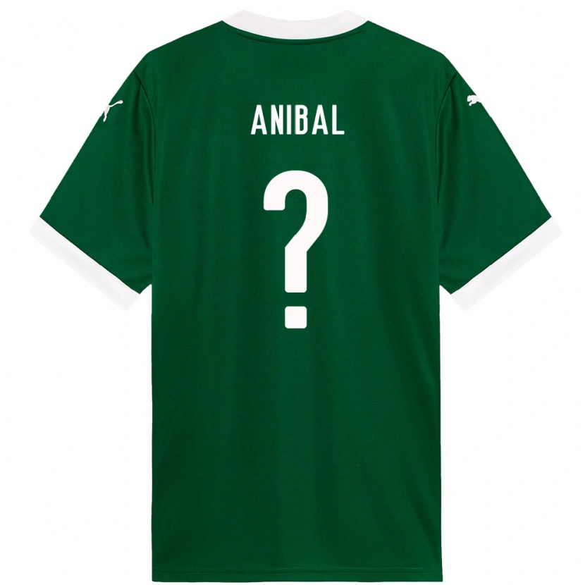 Danxen Uomo Maglia Anibal #0 Verde Bianco Kit Gara Home 2025/26 Maglietta