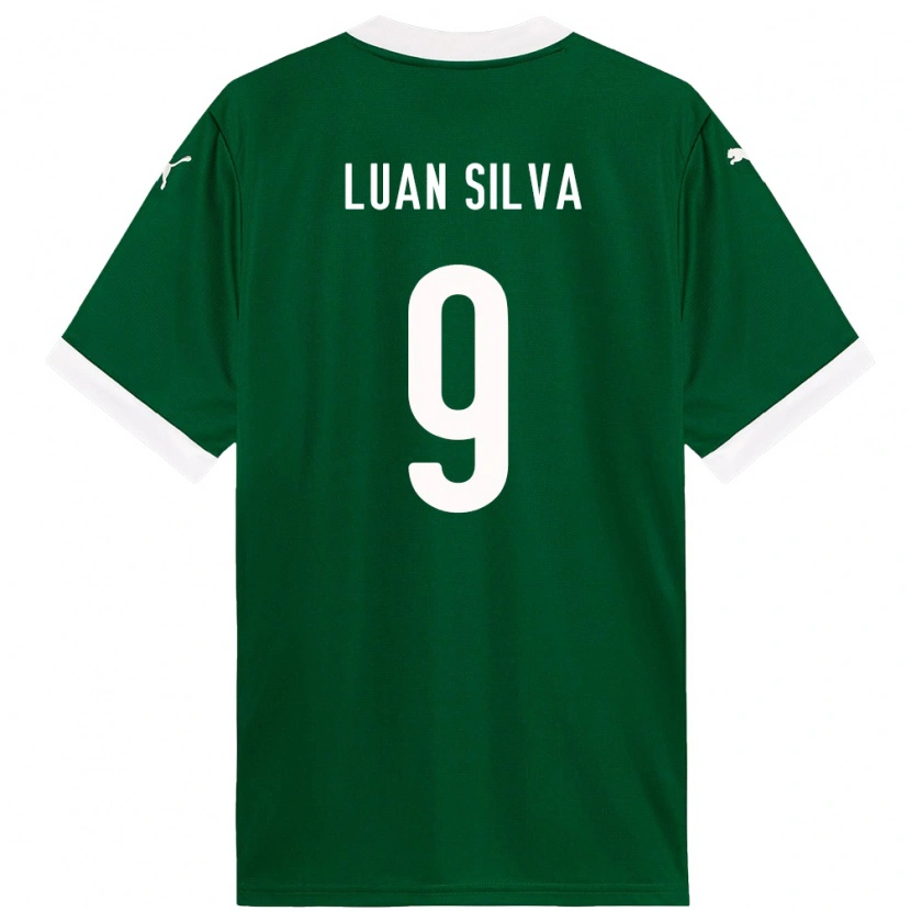 Danxen Uomo Maglia Luan Silva #9 Verde Bianco Kit Gara Home 2025/26 Maglietta