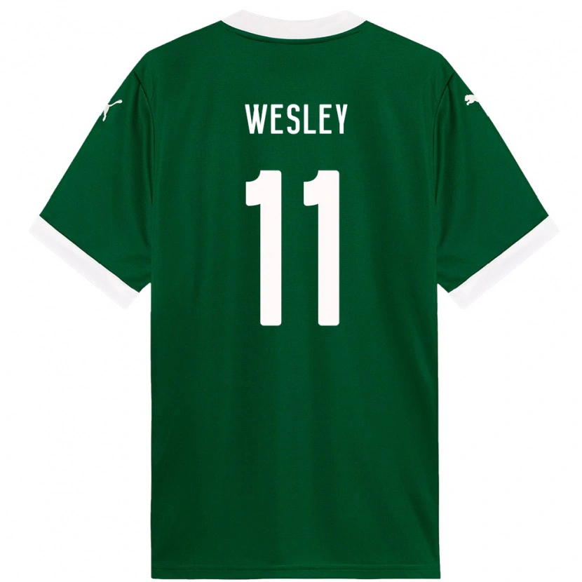Danxen Uomo Maglia Wesley #11 Verde Bianco Kit Gara Home 2025/26 Maglietta
