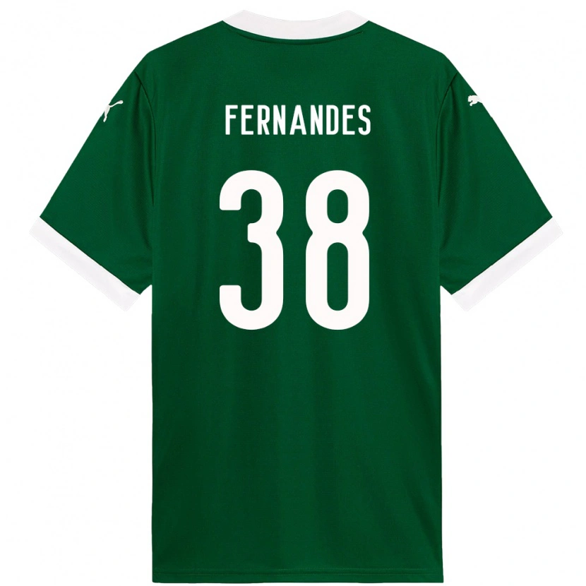 Danxen Uomo Maglia Matheus Fernandes #38 Verde Bianco Kit Gara Home 2025/26 Maglietta