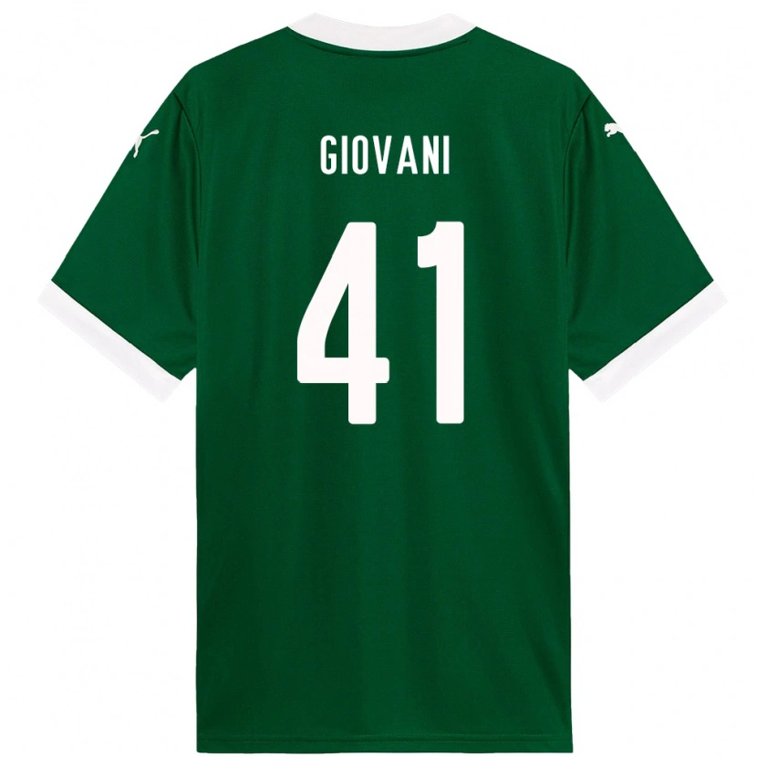 Danxen Uomo Maglia Giovani #41 Verde Bianco Kit Gara Home 2025/26 Maglietta