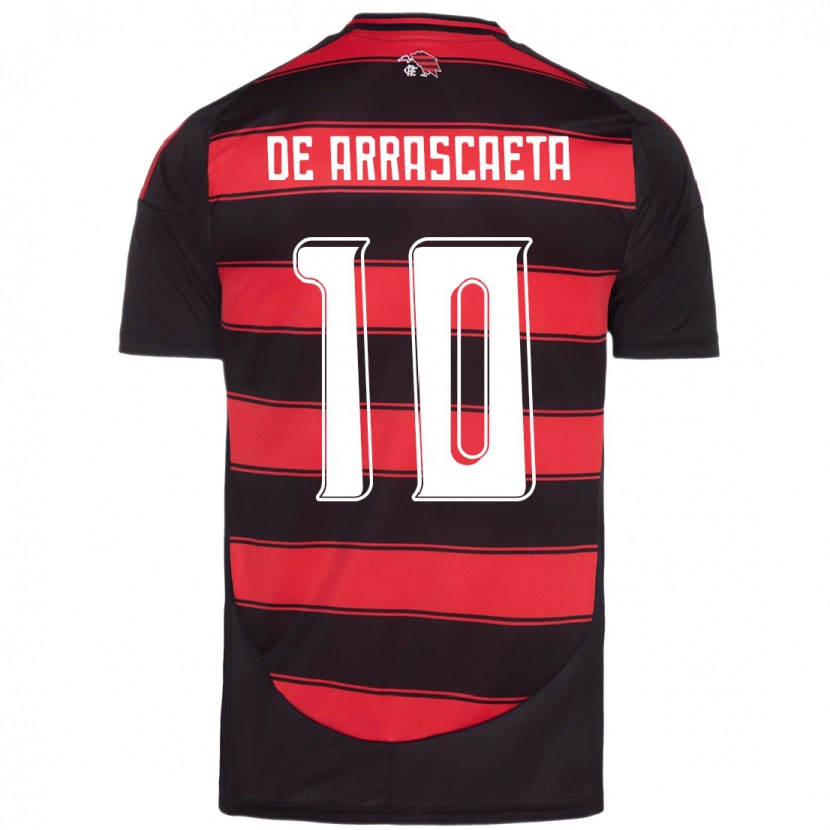 Danxen Uomo Maglia Giorgian De Arrascaeta #10 Rosso Nero Kit Gara Home 2025/26 Maglietta