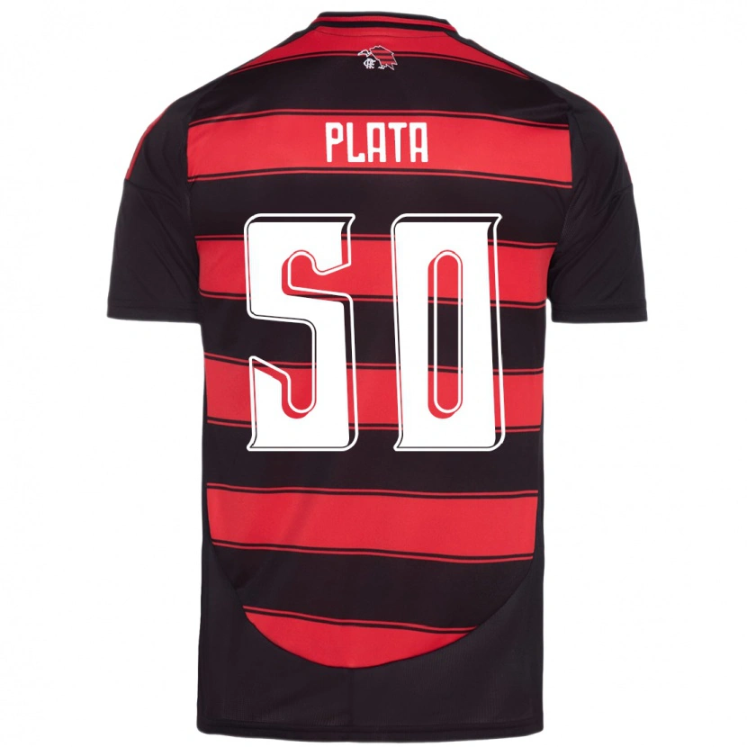 Danxen Uomo Maglia Gonzalo Plata #50 Rosso Nero Kit Gara Home 2025/26 Maglietta