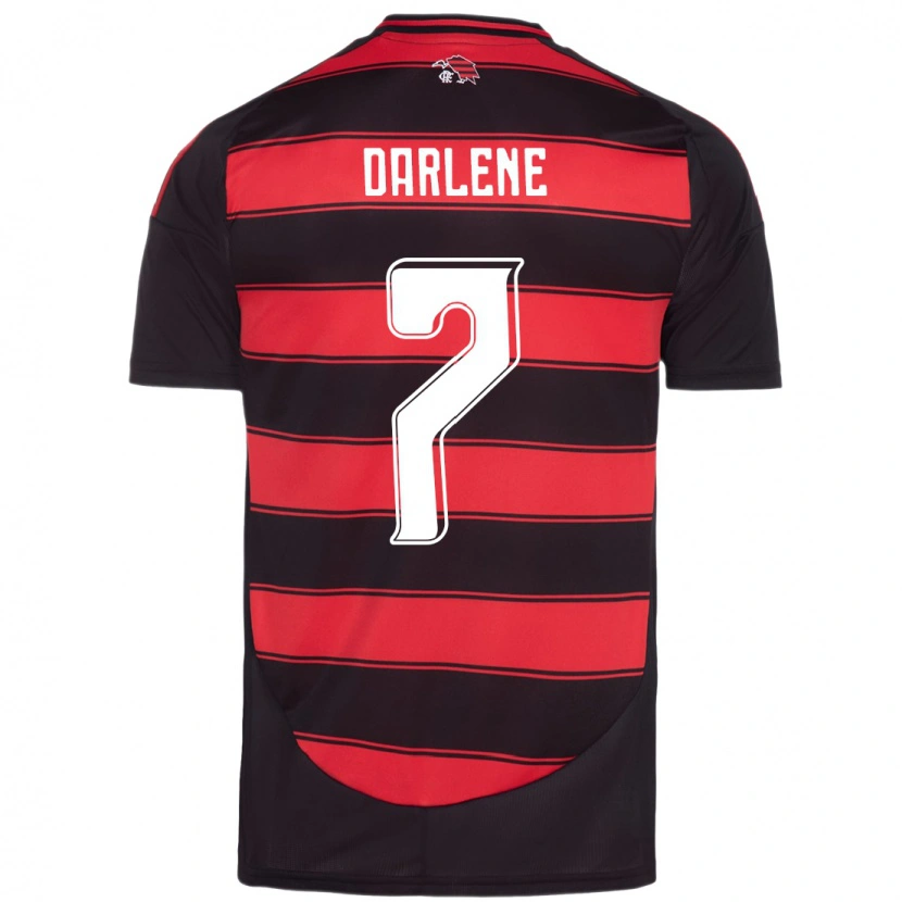 Danxen Uomo Maglia Darlene #7 Rosso Nero Kit Gara Home 2025/26 Maglietta