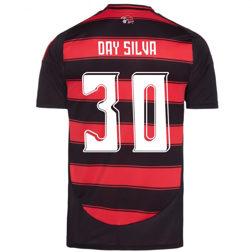 Danxen Uomo Maglia Day Silva #30 Rosso Nero Kit Gara Home 2025/26 Maglietta