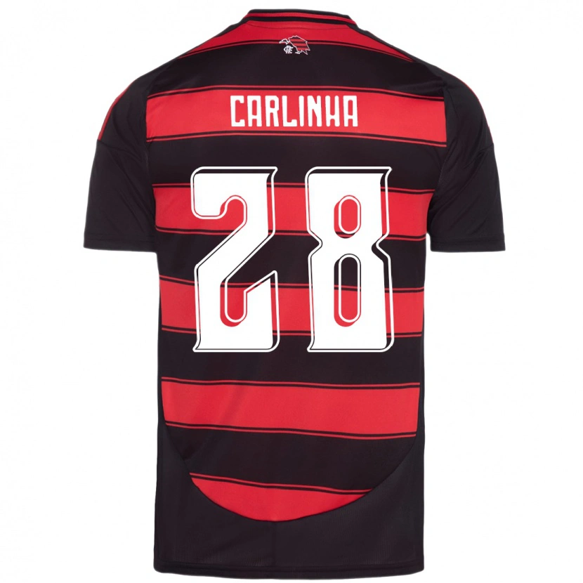 Danxen Uomo Maglia Carlinha #28 Rosso Nero Kit Gara Home 2025/26 Maglietta