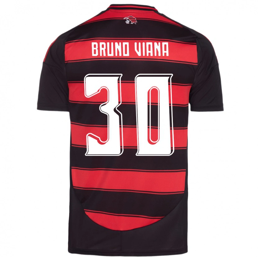 Danxen Uomo Maglia Bruno Viana #30 Rosso Nero Kit Gara Home 2025/26 Maglietta