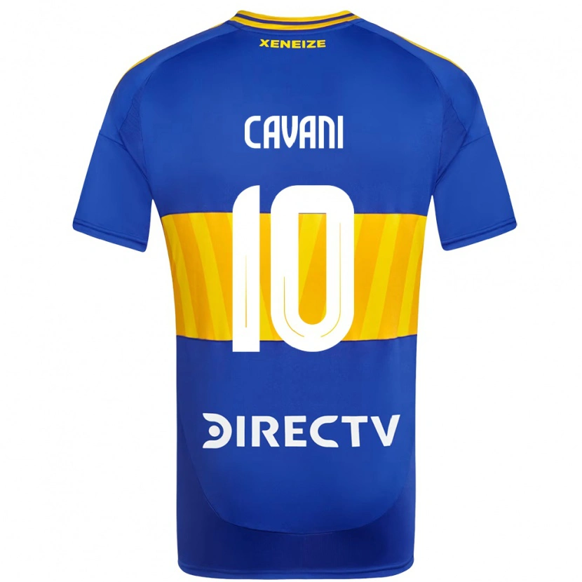 Danxen Uomo Maglia Edinson Cavani #10 Blu Royal Giallo Kit Gara Home 2025/26 Maglietta