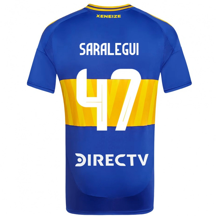 Danxen Uomo Maglia Jabes Saralegui #47 Blu Royal Giallo Kit Gara Home 2025/26 Maglietta