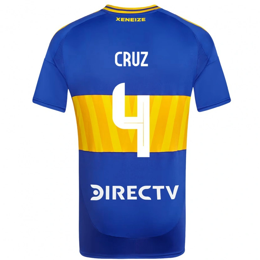Danxen Uomo Maglia Julieta Cruz #4 Blu Royal Giallo Kit Gara Home 2025/26 Maglietta