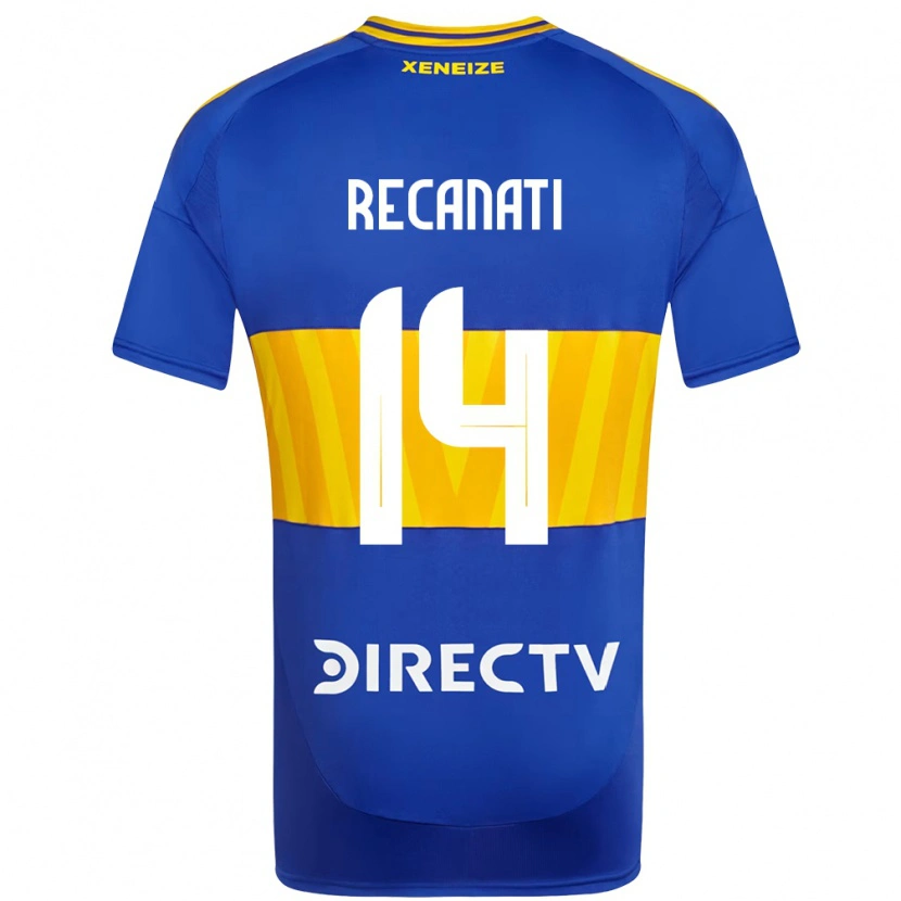 Danxen Uomo Maglia Bianca Recanati #14 Blu Royal Giallo Kit Gara Home 2025/26 Maglietta