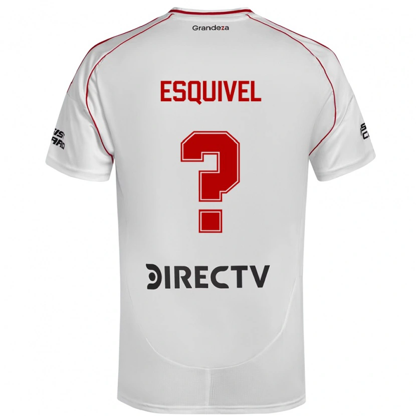 Danxen Uomo Maglia Felipe Esquivel #0 Bianco Rosso Kit Gara Home 2025/26 Maglietta