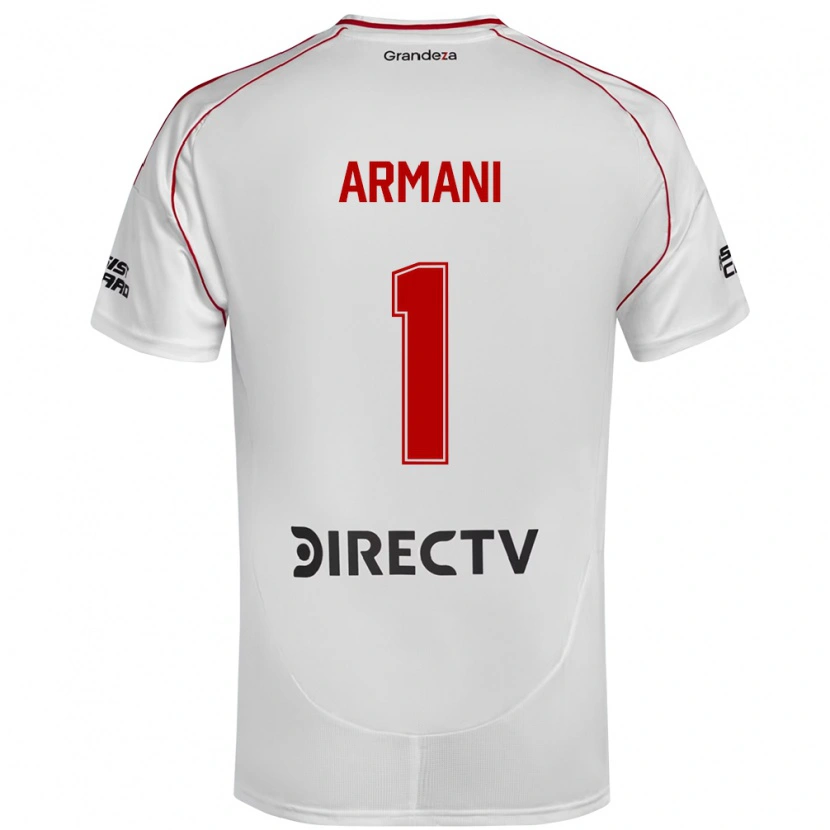 Danxen Uomo Maglia Franco Armani #1 Bianco Rosso Kit Gara Home 2025/26 Maglietta