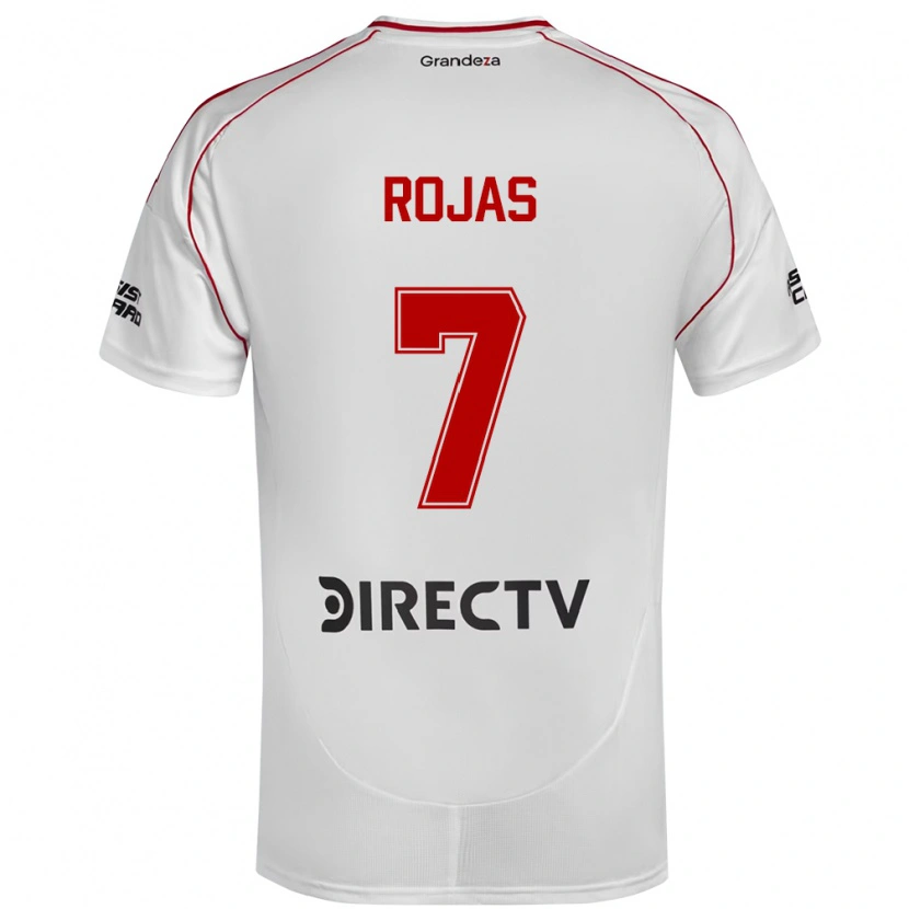 Danxen Uomo Maglia Matías Rojas #7 Bianco Rosso Kit Gara Home 2025/26 Maglietta