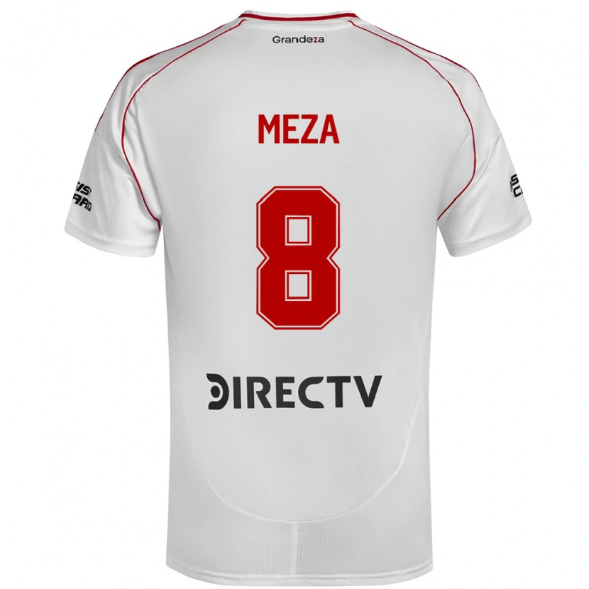 Danxen Uomo Maglia Maximiliano Meza #8 Bianco Rosso Kit Gara Home 2025/26 Maglietta