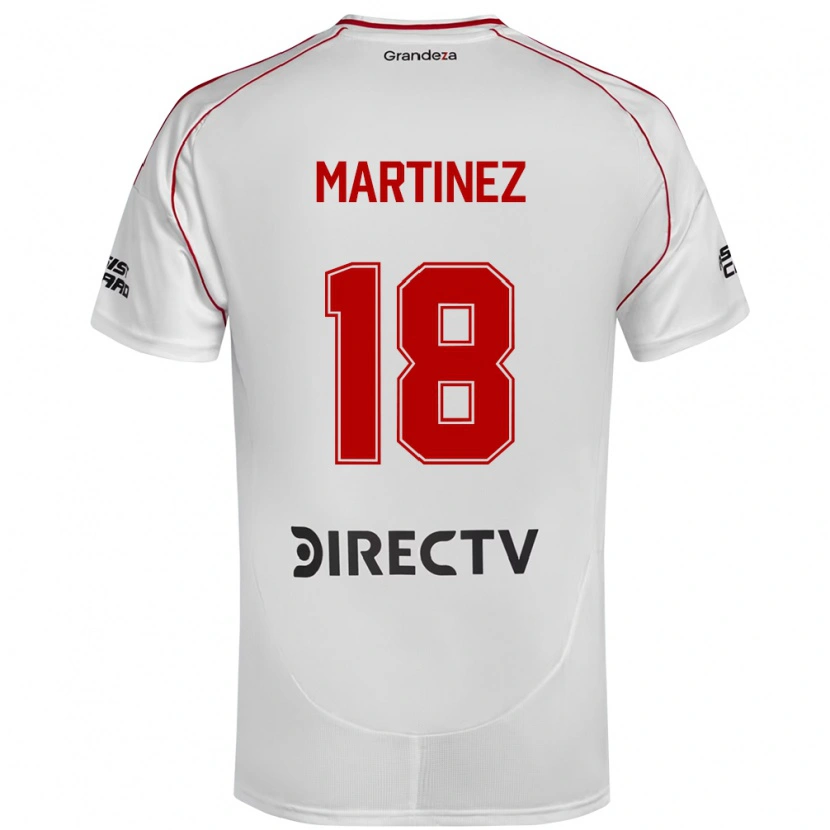 Danxen Uomo Maglia Gonzalo Martínez #18 Bianco Rosso Kit Gara Home 2025/26 Maglietta