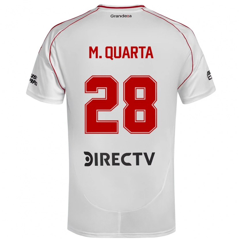 Danxen Uomo Maglia Lucas Martínez Quarta #28 Bianco Rosso Kit Gara Home 2025/26 Maglietta