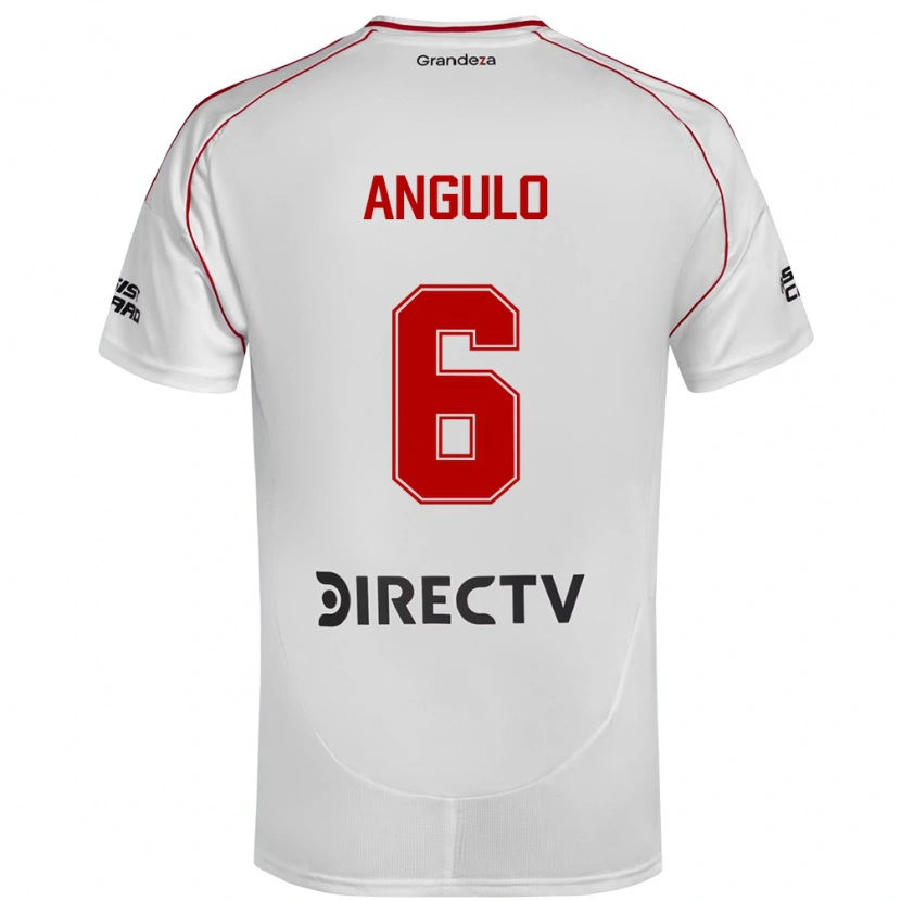 Danxen Uomo Maglia Tamara Angulo #6 Bianco Rosso Kit Gara Home 2025/26 Maglietta