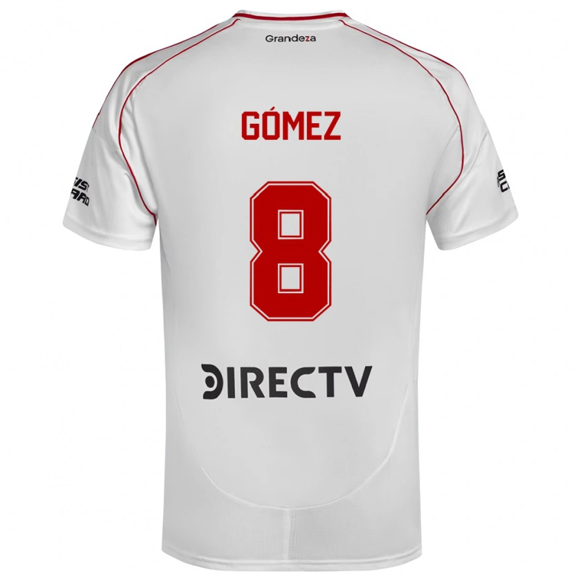 Danxen Uomo Maglia Romina Gómez #8 Bianco Rosso Kit Gara Home 2025/26 Maglietta
