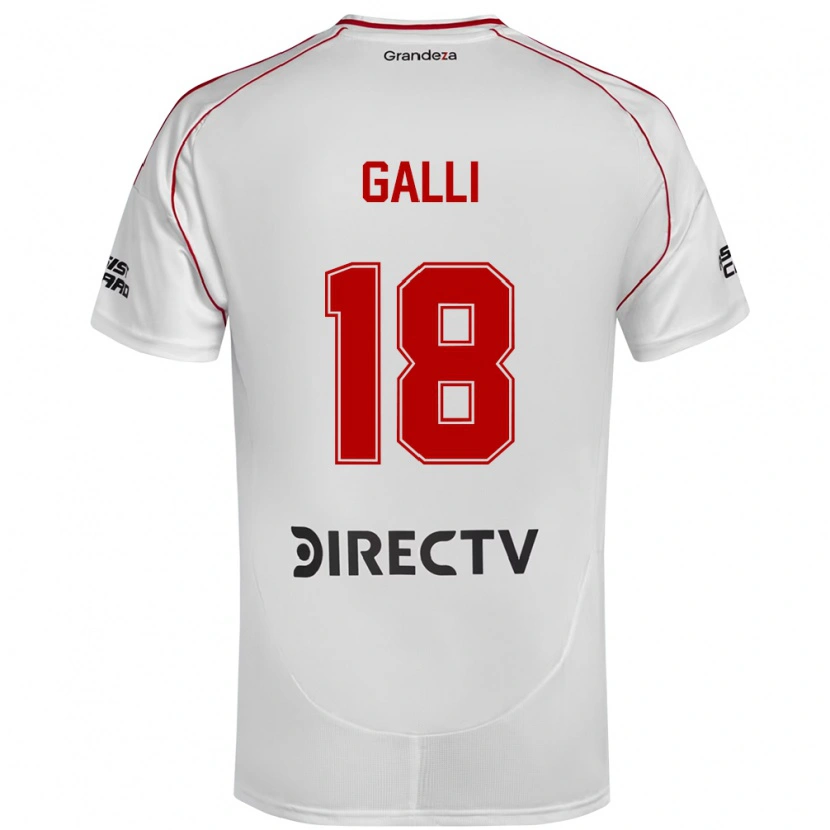 Danxen Uomo Maglia Ludmila Galli #18 Bianco Rosso Kit Gara Home 2025/26 Maglietta