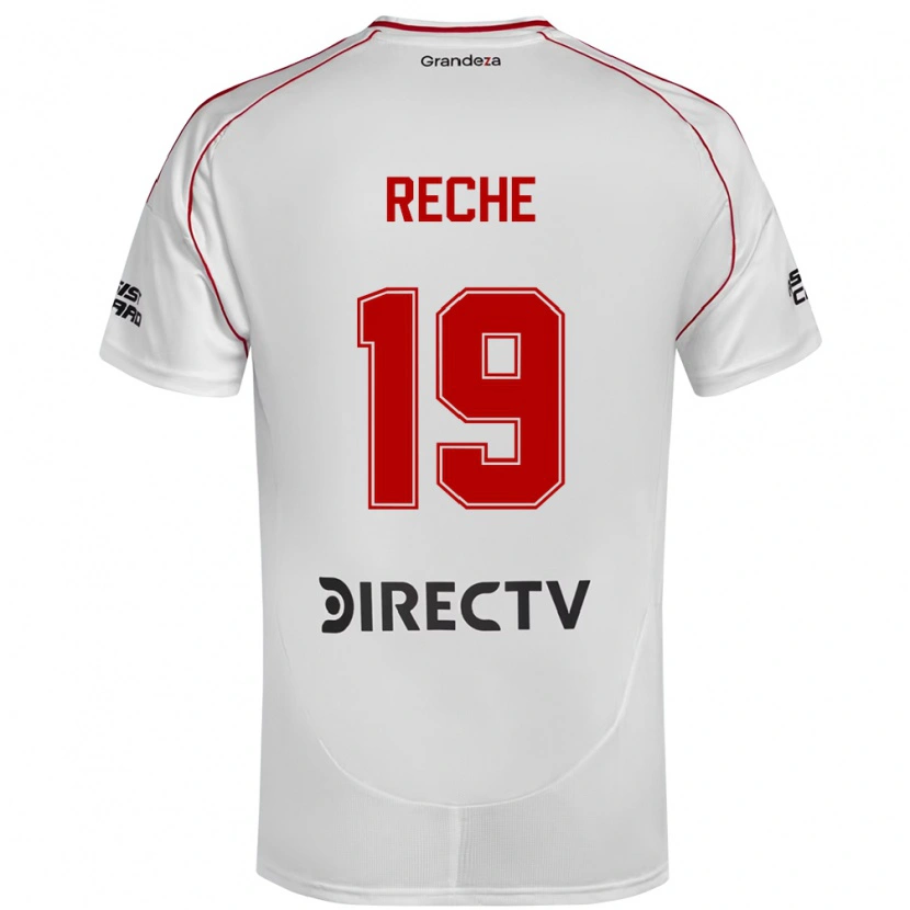 Danxen Uomo Maglia Abril Reche #19 Bianco Rosso Kit Gara Home 2025/26 Maglietta