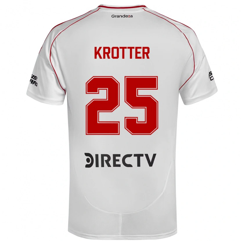 Danxen Uomo Maglia Martina Krotter #25 Bianco Rosso Kit Gara Home 2025/26 Maglietta