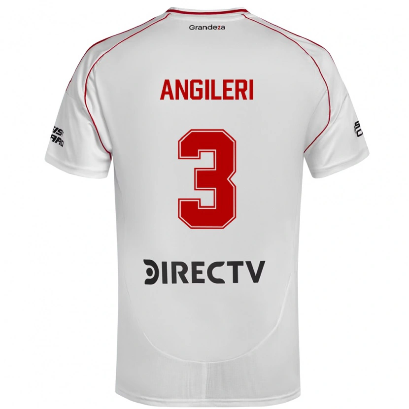 Danxen Uomo Maglia Fabrizio Angileri #3 Bianco Rosso Kit Gara Home 2025/26 Maglietta
