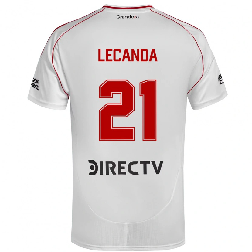 Danxen Uomo Maglia Tomas Lecanda #21 Bianco Rosso Kit Gara Home 2025/26 Maglietta