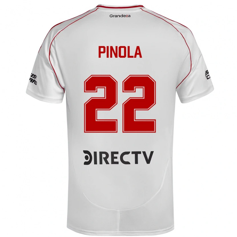 Danxen Uomo Maglia Javier Pinola #22 Bianco Rosso Kit Gara Home 2025/26 Maglietta