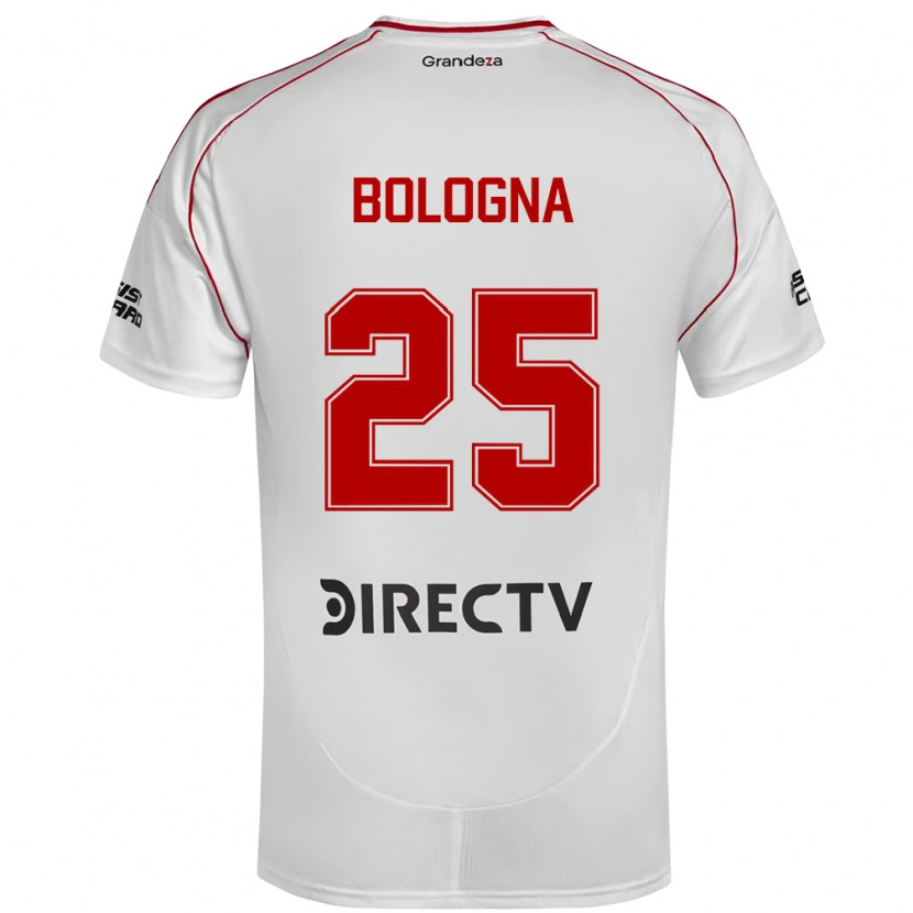 Danxen Uomo Maglia Enrique Bologna #25 Bianco Rosso Kit Gara Home 2025/26 Maglietta