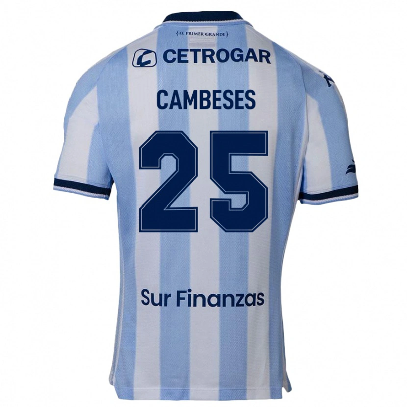 Danxen Uomo Maglia Facundo Cambeses #25 Azzurro Cielo Kit Gara Home 2025/26 Maglietta