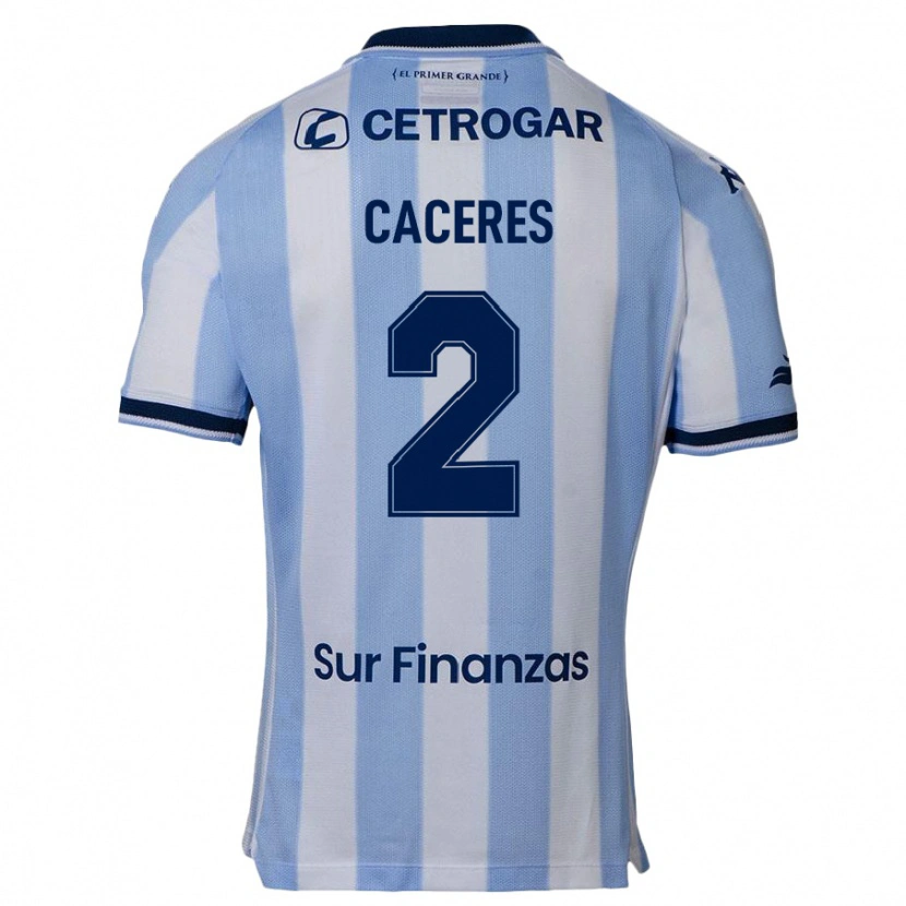 Danxen Uomo Maglia Juan Jose Caceres #2 Azzurro Cielo Kit Gara Home 2025/26 Maglietta