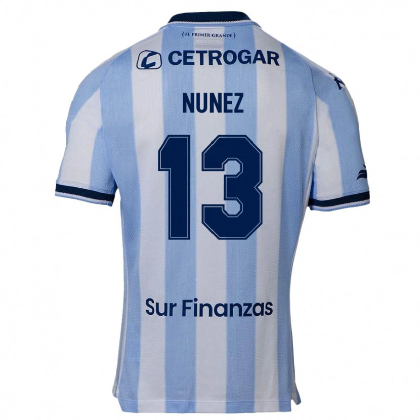 Danxen Uomo Maglia Matias Nunez #13 Azzurro Cielo Kit Gara Home 2025/26 Maglietta