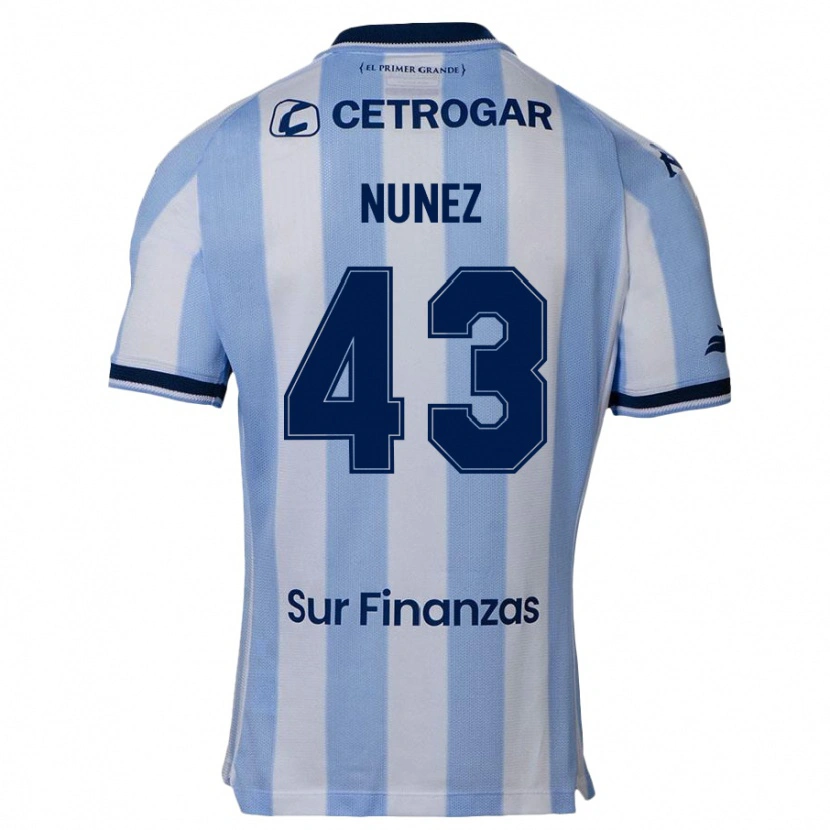 Danxen Uomo Maglia Lucas Nunez #43 Azzurro Cielo Kit Gara Home 2025/26 Maglietta