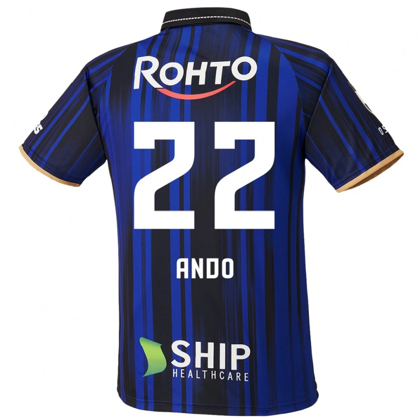 Danxen Uomo Maglia Rikuto Ando #22 Blu Bianco Nero Kit Gara Home 2025/26 Maglietta