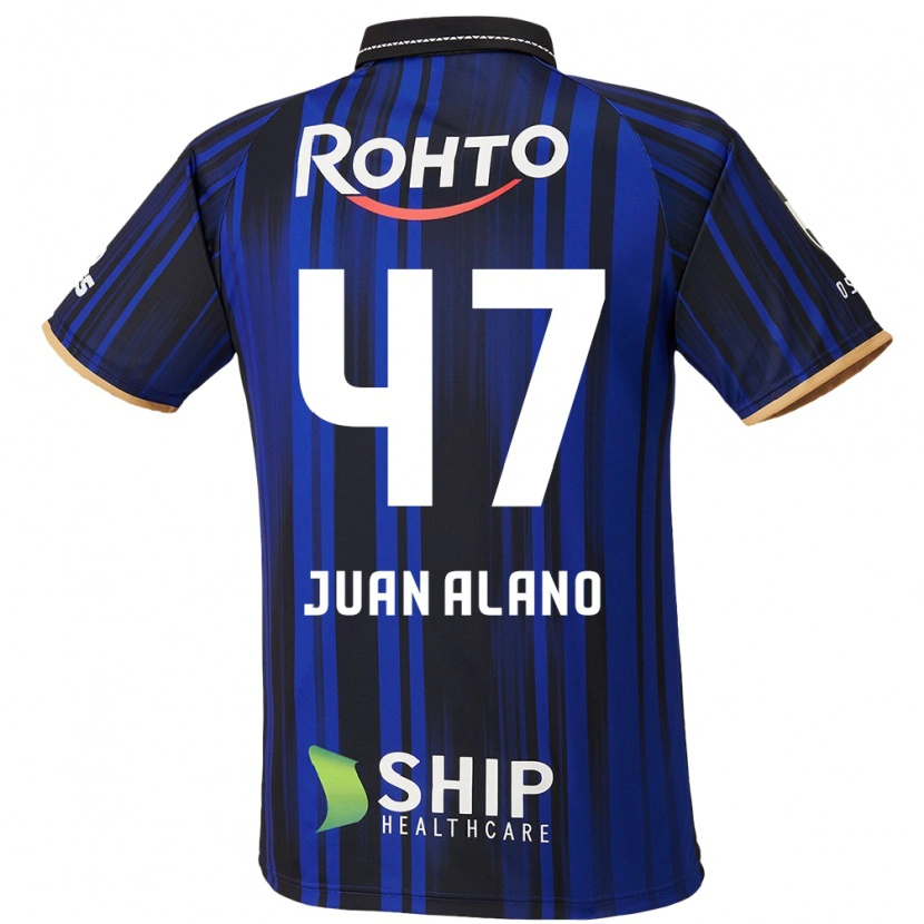 Danxen Uomo Maglia Juan Alano #47 Blu Bianco Nero Kit Gara Home 2025/26 Maglietta