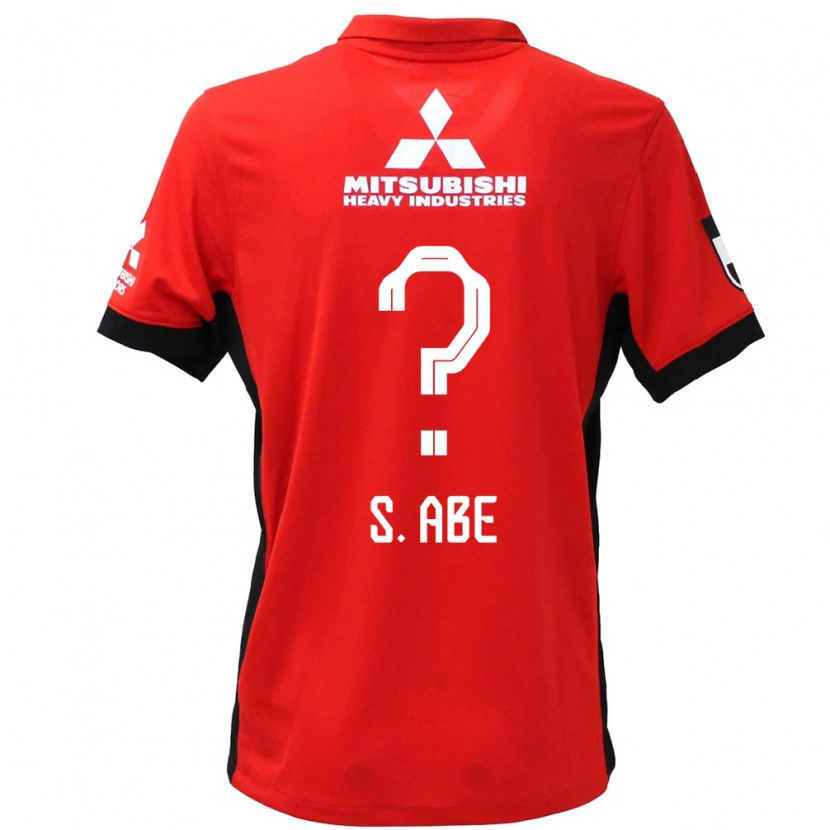 Danxen Uomo Maglia Shintaro Abe #0 Rosso Bianco Kit Gara Home 2025/26 Maglietta