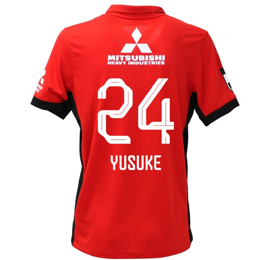 Danxen Uomo Maglia Yusuke Matsuo #24 Rosso Bianco Kit Gara Home 2025/26 Maglietta
