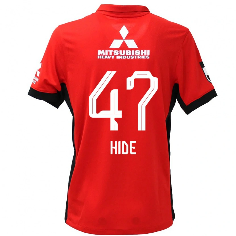 Danxen Uomo Maglia Hidetoshi Takeda #47 Rosso Bianco Kit Gara Home 2025/26 Maglietta