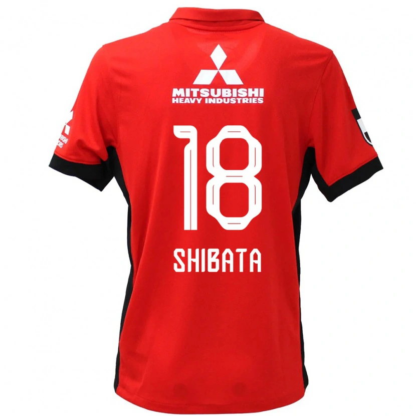 Danxen Uomo Maglia Hanae Shibata #18 Rosso Bianco Kit Gara Home 2025/26 Maglietta