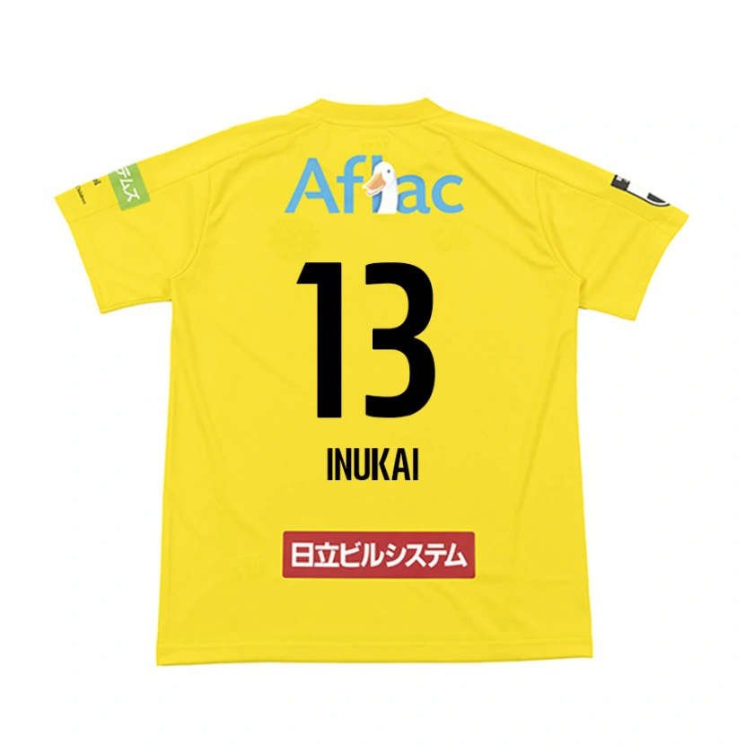 Danxen Uomo Maglia Tomoya Inukai #13 Nero Giallo Kit Gara Home 2025/26 Maglietta