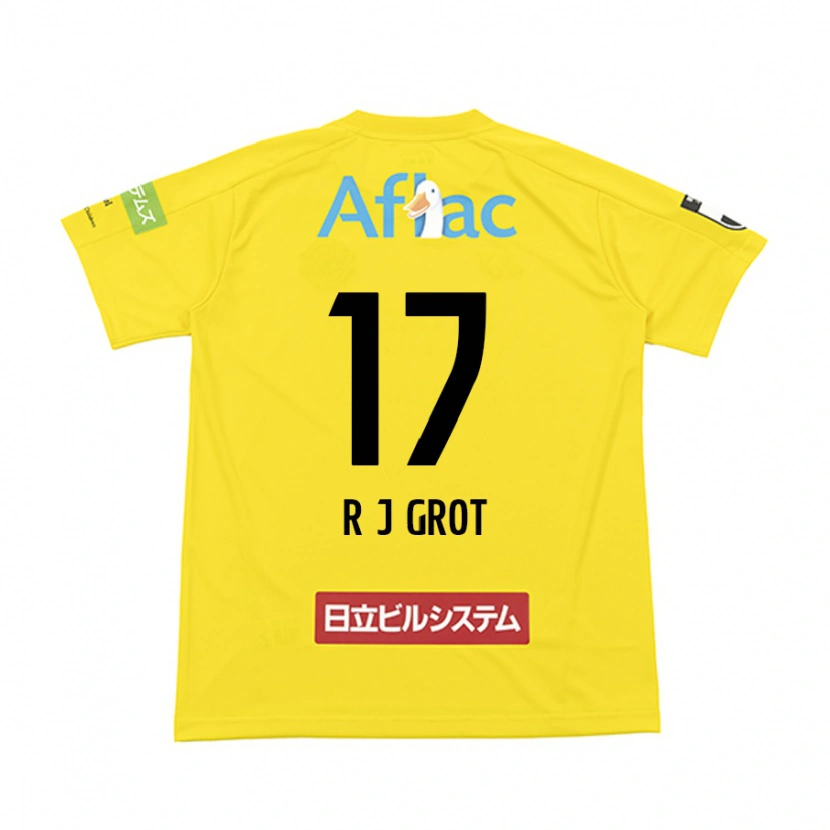Danxen Uomo Maglia Jay-Roy Grot #17 Nero Giallo Kit Gara Home 2025/26 Maglietta