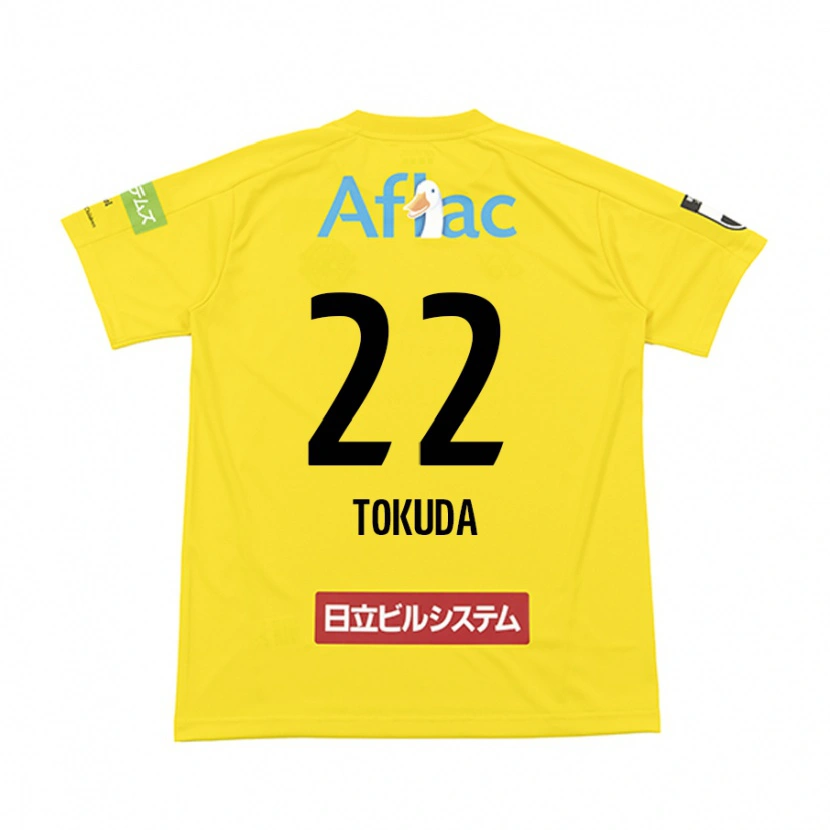 Danxen Uomo Maglia Haoto Tokuda #22 Nero Giallo Kit Gara Home 2025/26 Maglietta